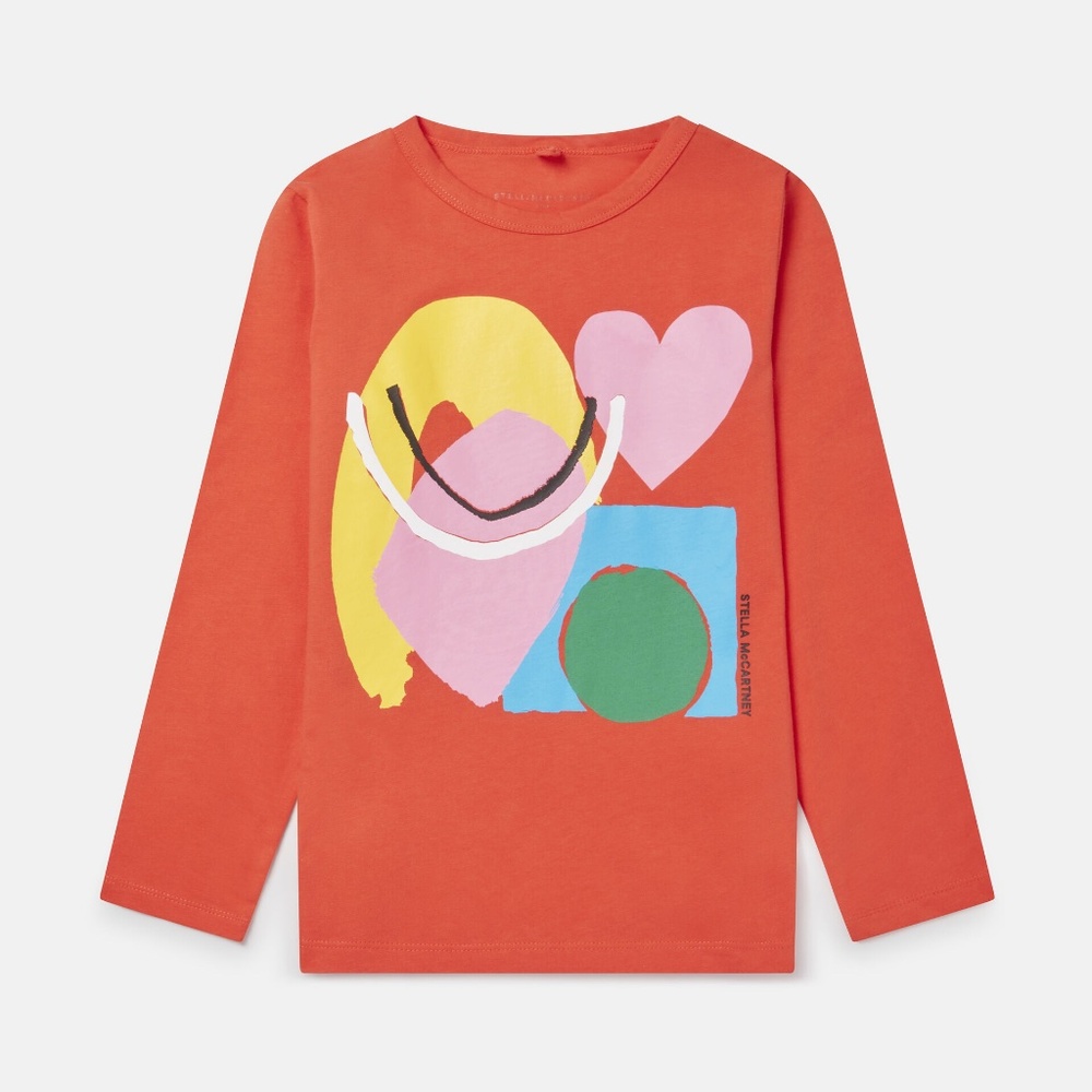 Stella McCartney paint heart long sleeve tshirt NWT